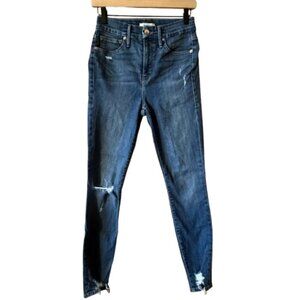 Women's 2/26 Good American Good Waist Distressed Skinny Chewed Hem Jeans